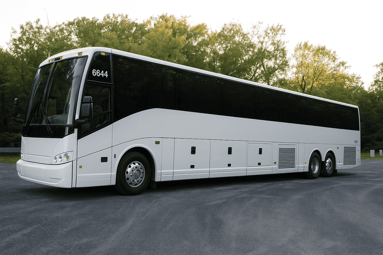 exterior of Charter Bus Rental Birmingham coach bus