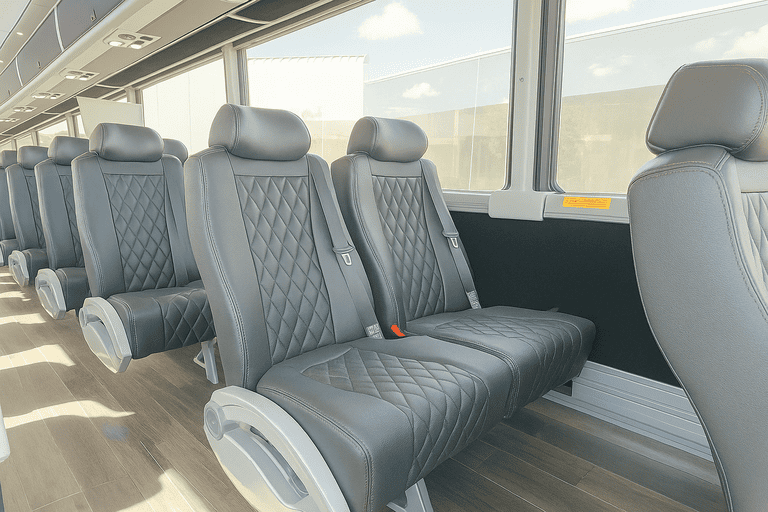 interior of Charter Bus Rental Birmingham charter bus